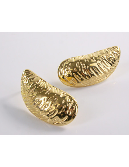 Kolczyki ZŁOTE ASYMETRYCZNE KROPLE LOLITA AKCESORIA STAL CHIRURGICZNA