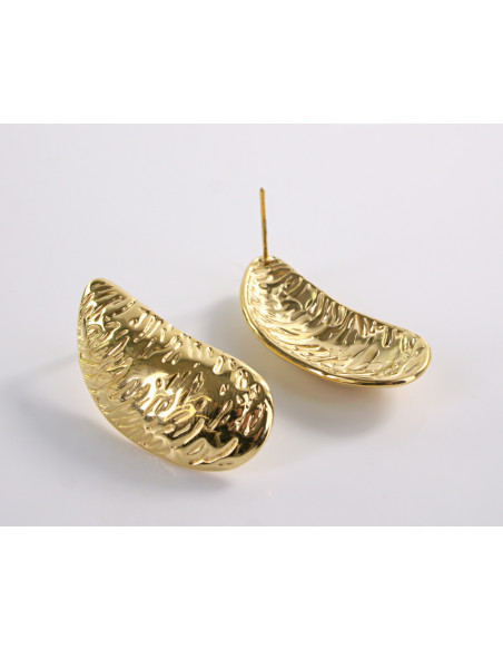 Kolczyki ZŁOTE ASYMETRYCZNE KROPLE LOLITA AKCESORIA STAL CHIRURGICZNA