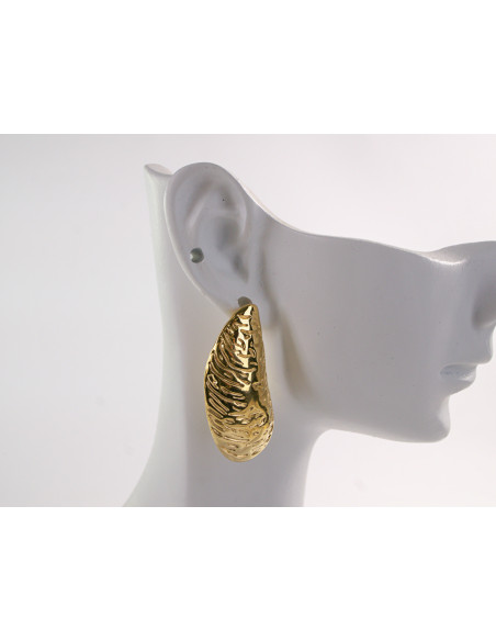 Kolczyki ZŁOTE ASYMETRYCZNE KROPLE LOLITA AKCESORIA STAL CHIRURGICZNA