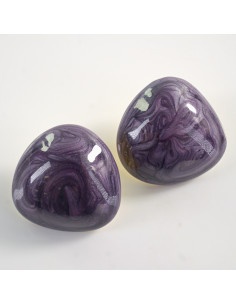 Kolczyki NIEREGULARNE FIOLETOWE MELANŻ  LOLITA AKCESORIA...