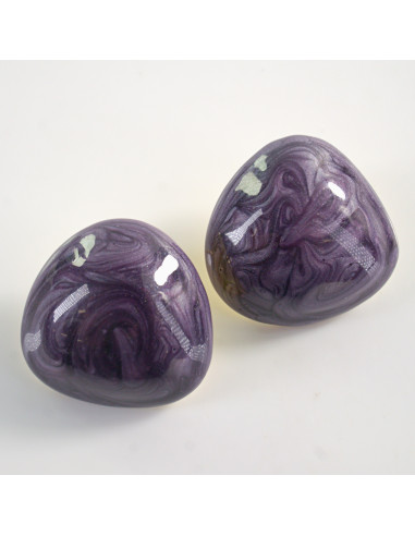 Kolczyki NIEREGULARNE FIOLETOWE MELANŻ  LOLITA...