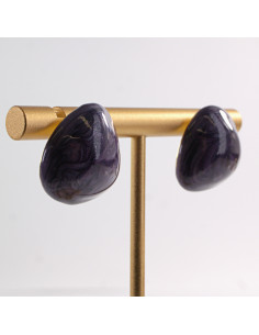 Kolczyki NIEREGULARNE FIOLETOWE MELANŻ  LOLITA AKCESORIA... 2