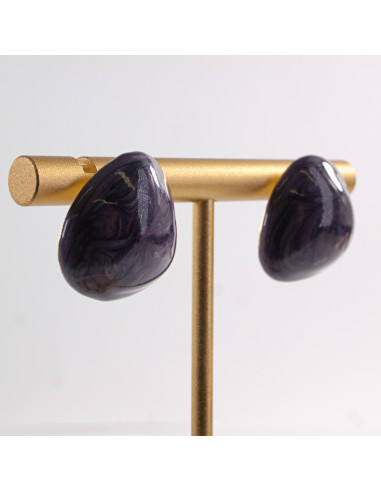 Kolczyki NIEREGULARNE FIOLETOWE MELANŻ  LOLITA...