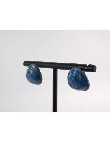 Kolczyki NIEREGULARNE NIEBIESKIE MELANŻ...