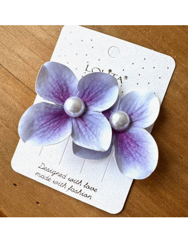 Spinka do włosów KWIAT fioletowa ORCHIDEA...