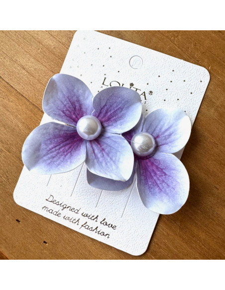 Spinka do włosów KWIAT fioletowa ORCHIDEA HAWAJE KWIATY AKCESORIA LOLITA