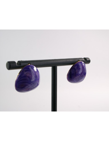 Kolczyki NIEREGULARNE FIOLETOWE MELANŻ  LOLITA...