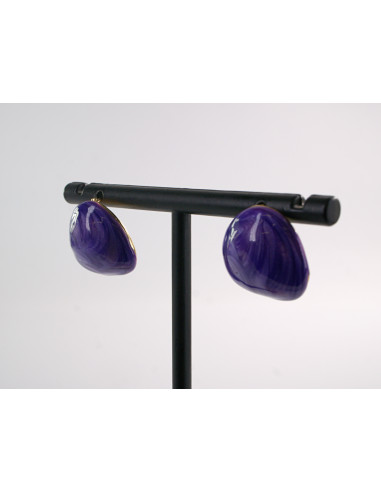 Kolczyki NIEREGULARNE FIOLETOWE MELANŻ  LOLITA...