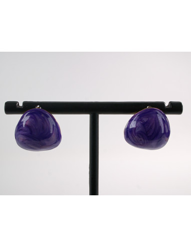 Kolczyki NIEREGULARNE FIOLETOWE MELANŻ  LOLITA...