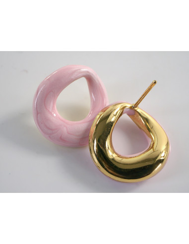 Kolczyki NIEREGULARNE ASYMETRYCZNE KÓŁKA LOLITA...