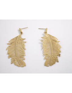 Kolczyki ZŁOTE LISCIE LISTKI   LOLITA AKCESORIA STAL...