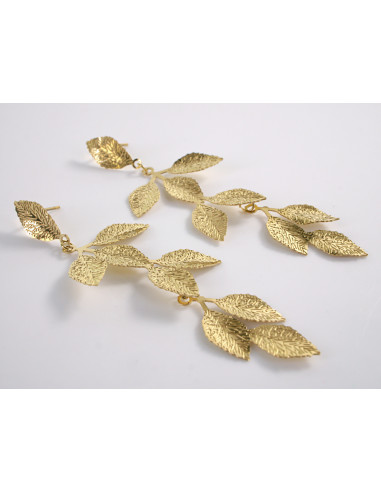 Kolczyki ZŁOTE LISCIE LISTKI   LOLITA AKCESORIA...