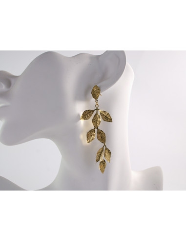 Kolczyki ZŁOTE LISCIE LISTKI   LOLITA AKCESORIA...