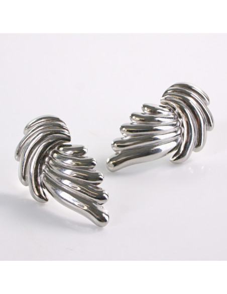 Kolczyki SREBRNE WACHLARZE  STAL CHIRURGICZNA LOLITA AKCESORIA