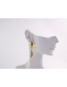 Kolczyki ZŁOTE BOHO ZŁOTE MUSZELKI  STAL CHIRURGICZNA... 2