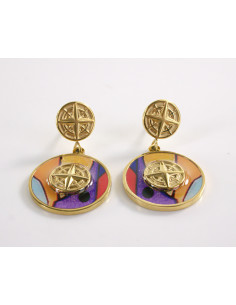 Kolczyki ZŁOTE BOHO ZŁOTE ROZETY STAL CHIRURGICZNA LOLITA...