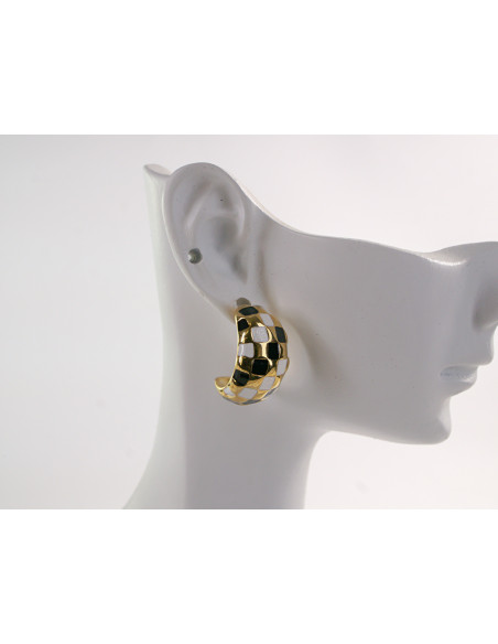 Kolczyki ZŁOTE ZAWIJASY ROGALE  STAL CHIRURGICZNA LOLITA AKCESORIA