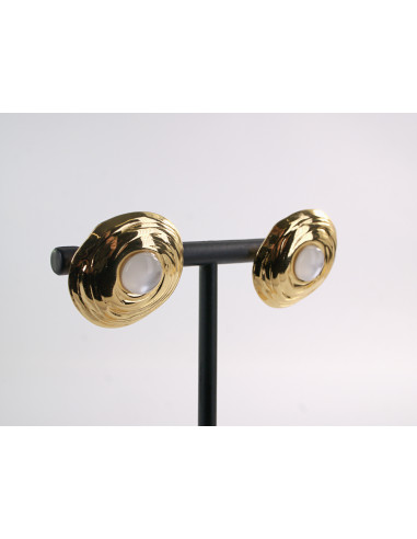 Kolczyki ZŁOTE  ROZETY vintage  STAL...