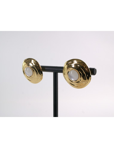 Kolczyki ZŁOTE  ROZETY vintage  STAL...