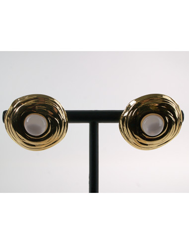 Kolczyki ZŁOTE  ROZETY vintage  STAL...