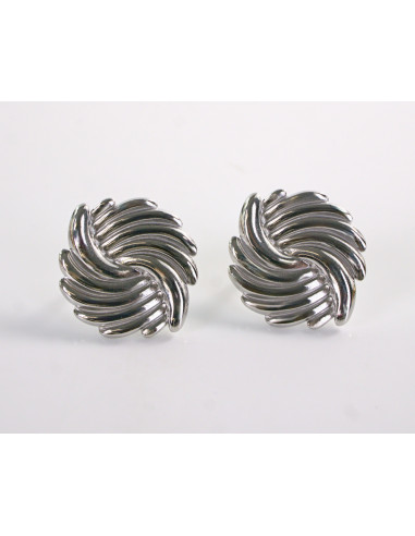 Kolczyki SREBRNE ROZETY  STAL CHIRURGICZNA...