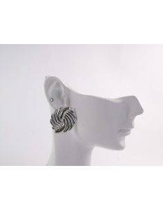 Kolczyki SREBRNE ROZETY  STAL CHIRURGICZNA LOLITA AKCESORIA 2