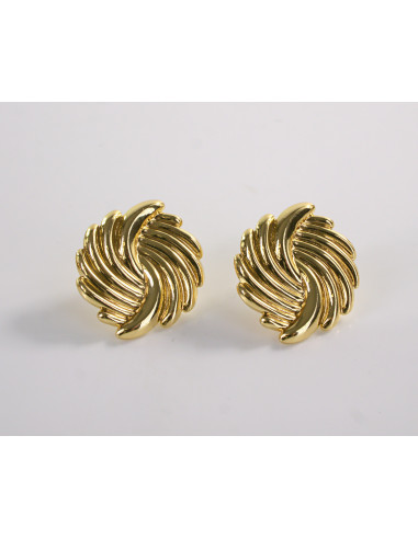 Kolczyki ZŁOTE  ROZETY  STAL CHIRURGICZNA...