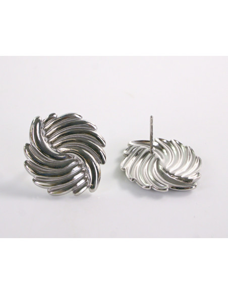 Kolczyki SREBRNE ROZETY  STAL CHIRURGICZNA LOLITA AKCESORIA