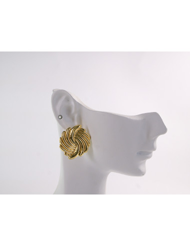 Kolczyki ZŁOTE  ROZETY  STAL CHIRURGICZNA...