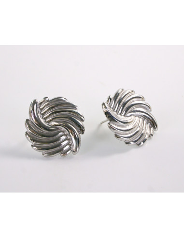 Kolczyki SREBRNE ROZETY  STAL CHIRURGICZNA...