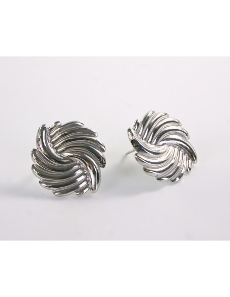 Kolczyki SREBRNE ROZETY  STAL CHIRURGICZNA LOLITA AKCESORIA