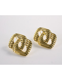 Kolczyki ZŁOTY  " ŁANCUCH"  STAL CHIRURGICZNA LOLITA...