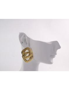 Kolczyki ZŁOTY  " ŁANCUCH"  STAL CHIRURGICZNA LOLITA... 2