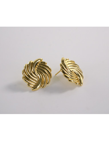 Kolczyki ZŁOTE  ROZETY  STAL CHIRURGICZNA...