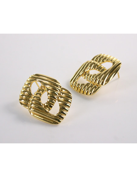 Kolczyki ZŁOTY  " ŁANCUCH"  STAL CHIRURGICZNA LOLITA AKCESORIA