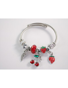 BRANSOLETKA CHARMS Z ZAWIESZKAMI SREBRNA WISIENKI BOHO...