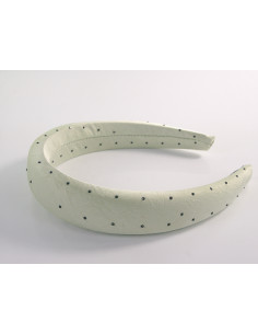 OPASKA DO WŁOSÓW NA GŁOWĘ SELEDYNOWA  Z  DŻETAMI  LOLITA...