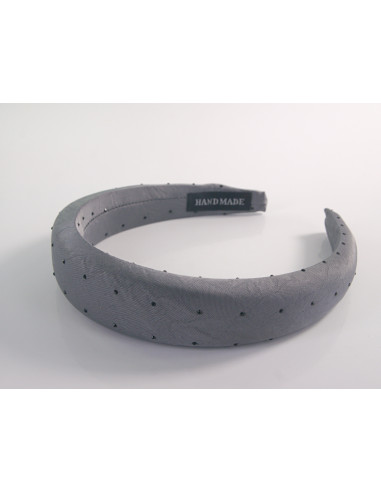 OPASKA DO WŁOSÓW NA GŁOWĘ SZARA Z  DŻETAMI...