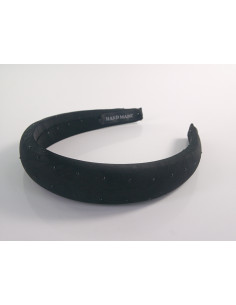 OPASKA DO WŁOSÓW NA GŁOWĘ CZARNA Z  DŻETAMI  LOLITA...