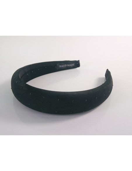 OPASKA DO WŁOSÓW NA GŁOWĘ CZARNA Z  DŻETAMI  LOLITA AKCESORIA