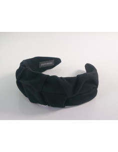 OPASKA DO WŁOSÓW NA GŁOWĘ MARSZCZONA A'LA KASZMIR  CZARNA...