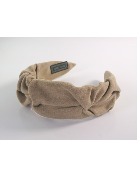 OPASKA DO WŁOSÓW NA GŁOWĘ MARSZCZONA A'LA KASZMIR  LOLITA AKCESORIA BEŻOWA