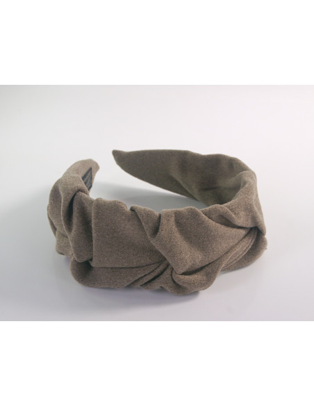 OPASKA DO WŁOSÓW NA GŁOWĘ MARSZCZONA A'LA KASZMIR  LOLITA AKCESORIA TAUPE