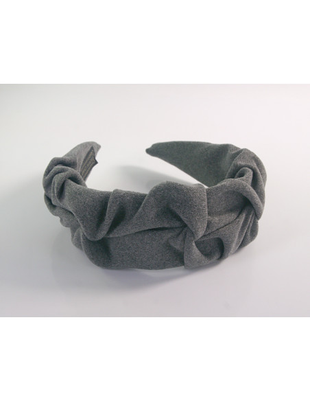 OPASKA DO WŁOSÓW NA GŁOWĘ MARSZCZONA A'LA KASZMIR  LOLITA AKCESORIA SZARA