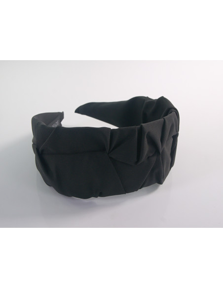 OPASKA DO WŁOSÓW NA GŁOWĘ MARSZCZONA LOLITA AKCESORIA CZARNA