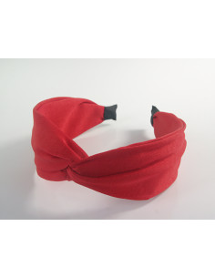 OPASKA DO WŁOSÓW NA GŁOWĘ CZERWONA WĘZEŁ SUPEŁ SATYNA... 2