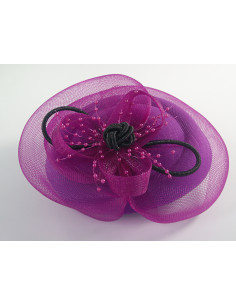Fascynator na głowę ELEGANCKI FIOLETOWY STROIK  LOLITA...