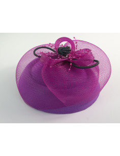 Fascynator na głowę ELEGANCKI FIOLETOWY STROIK  LOLITA... 2