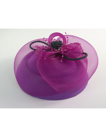 Fascynator na głowę ELEGANCKI FIOLETOWY STROIK  LOLITA AKCESORIA
