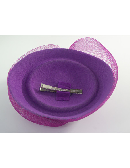 Fascynator na głowę ELEGANCKI FIOLETOWY STROIK  LOLITA AKCESORIA